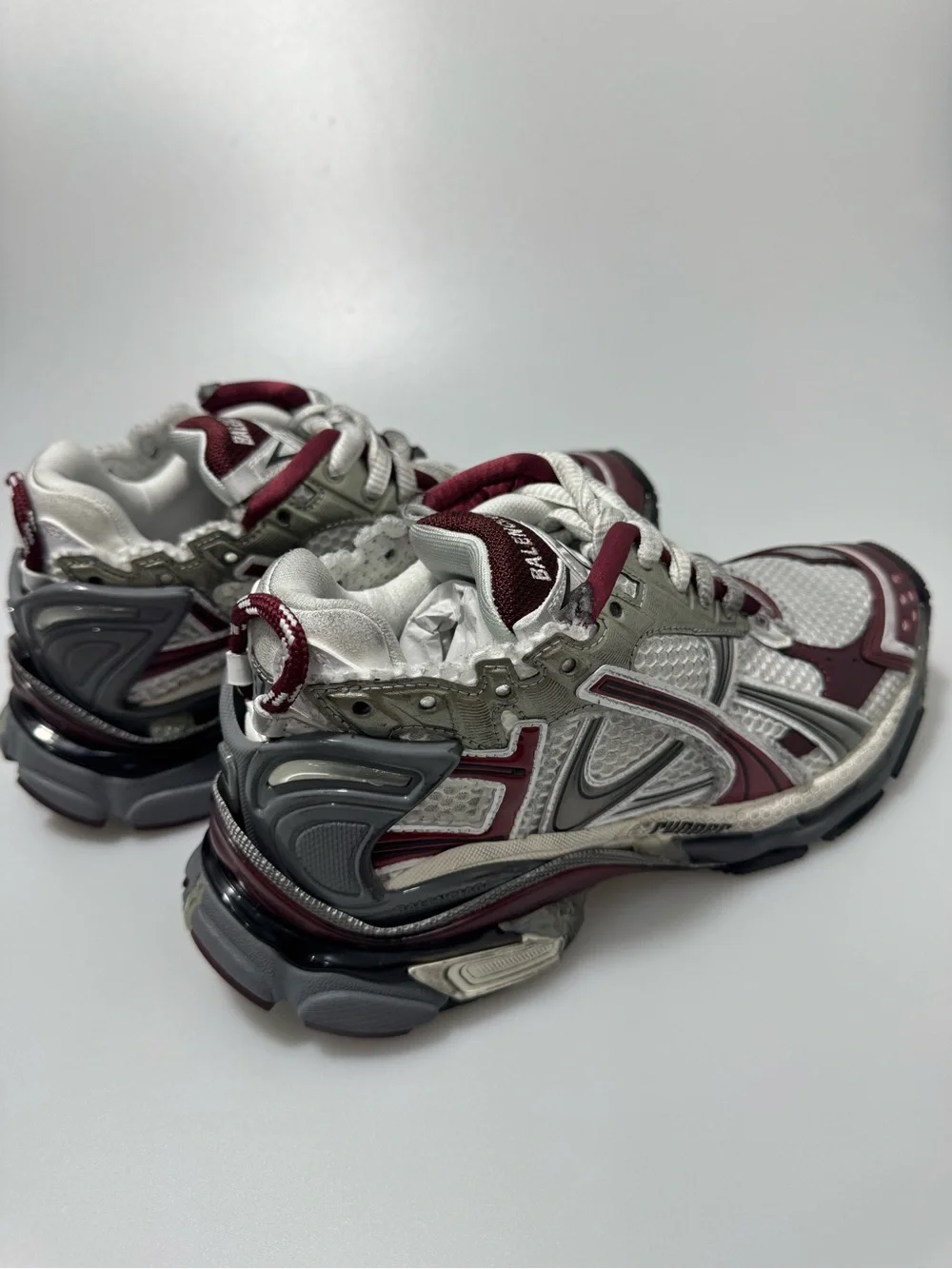 Balenciaga Runner Sneakers White Burgundy Women’s EU 37/US 7